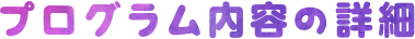 プログラム内容の詳細